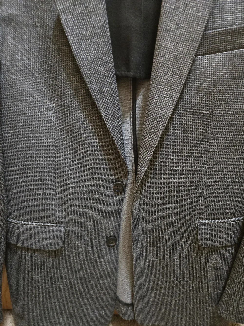 Zara Classic Men's Gray Textured Blazer
